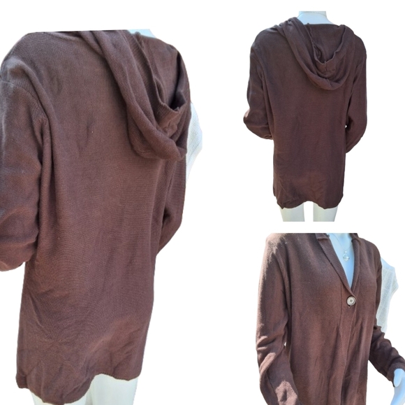Kikit Plus‎ Size Brown hooded sweater 1X - Picture 1 of 12